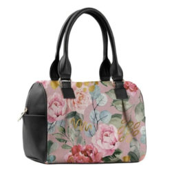 شنطة سبيدي بتصميم استوائي بالوان مائية للنساء من كانفا، لون اسود