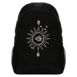 شنطة ظهر رياضية بتصميم رياضية ميستيك للنساء والرجال من كانفا ، أسود